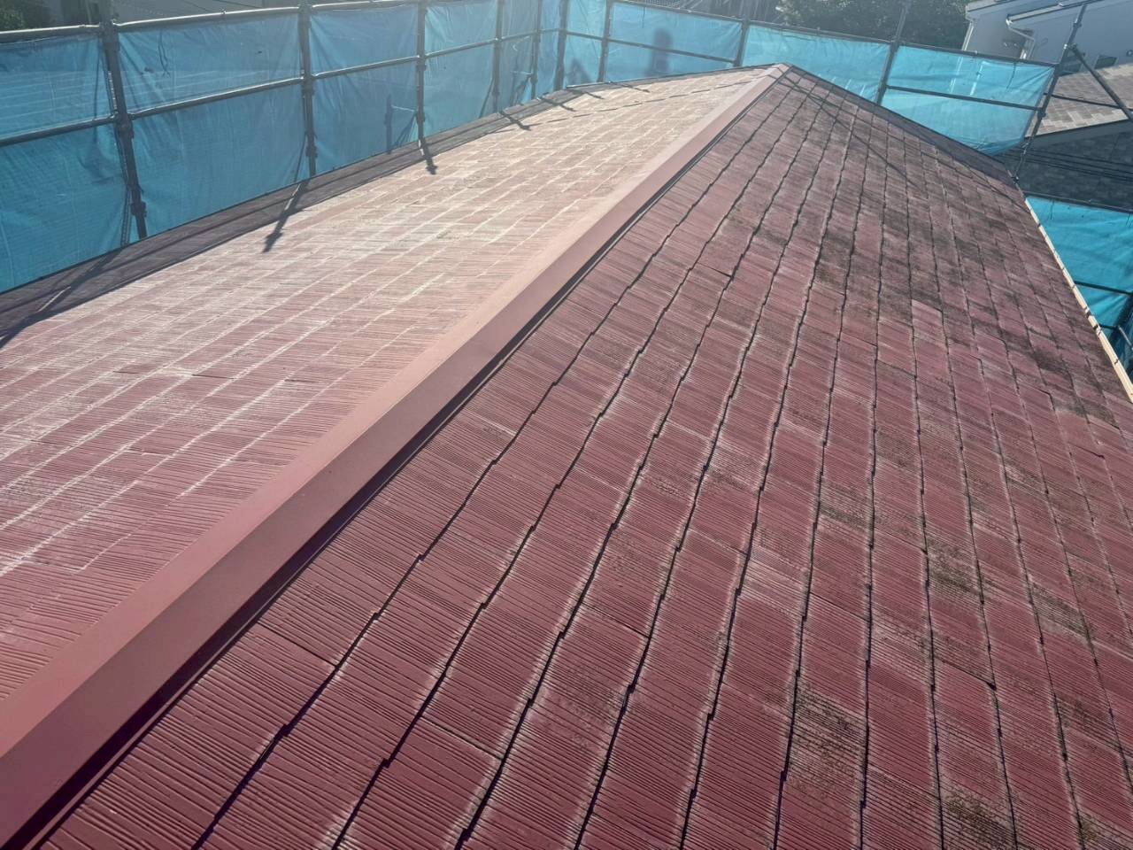 沈むスレート屋根からシングルへ